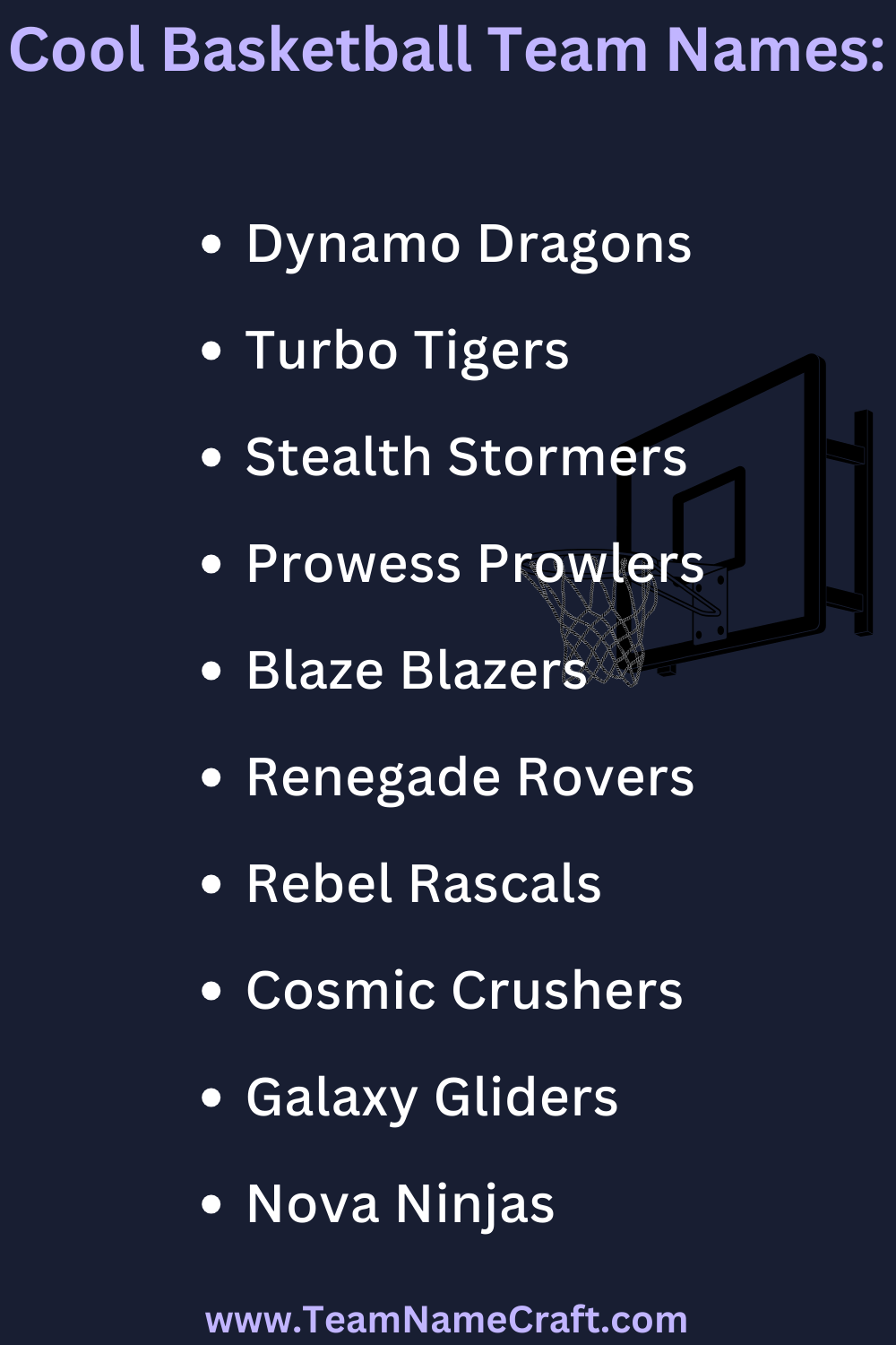 Cool Basketball Team Names