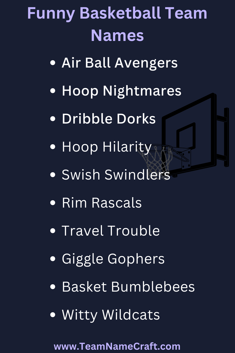 Funny Basketball Team Names