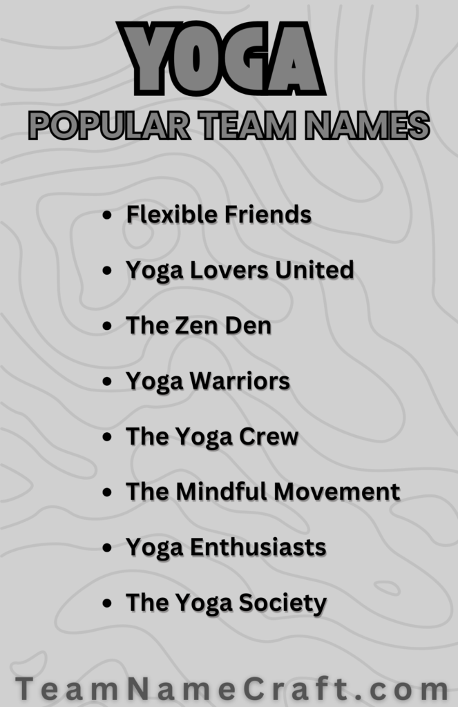 Yoga team names
