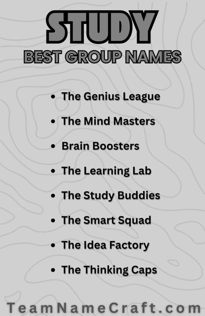 Study Group Names