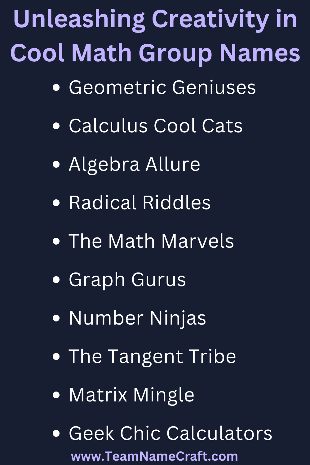 Unleashing Creativity in Cool Math Group Names