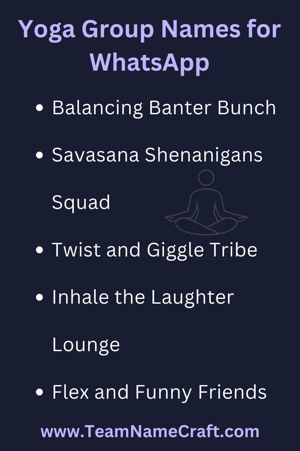 Yoga Group Names for WhatsApp
