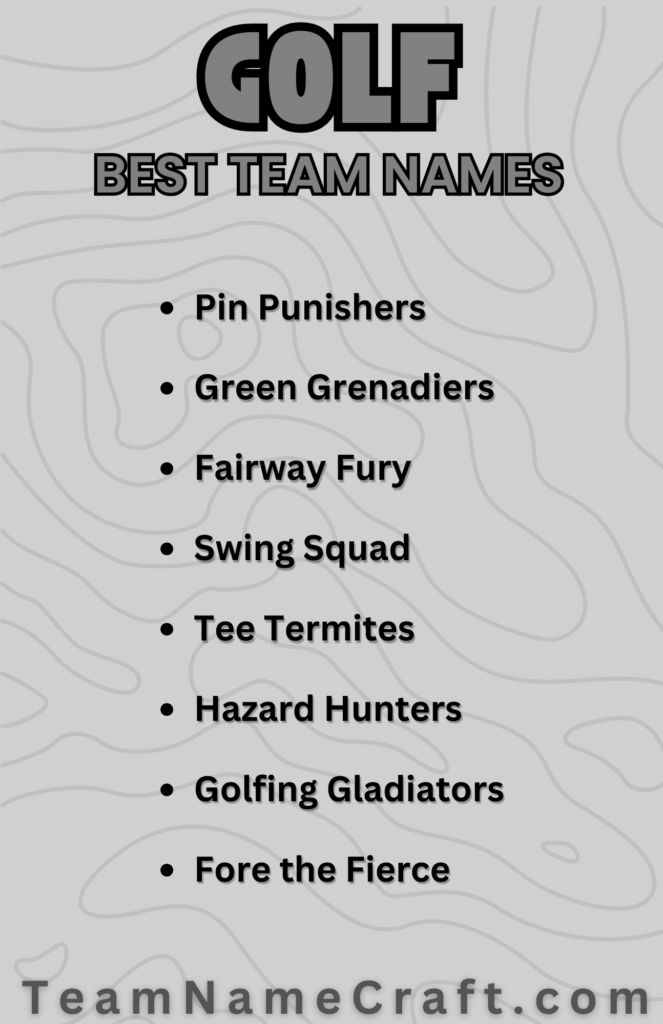 Golf Team Names