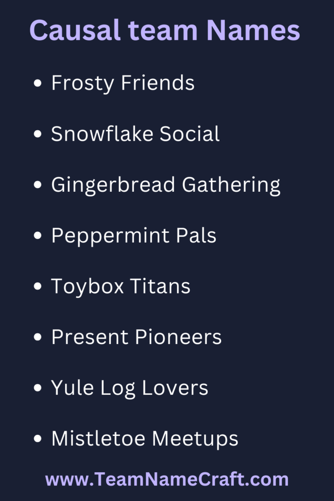 casual team names