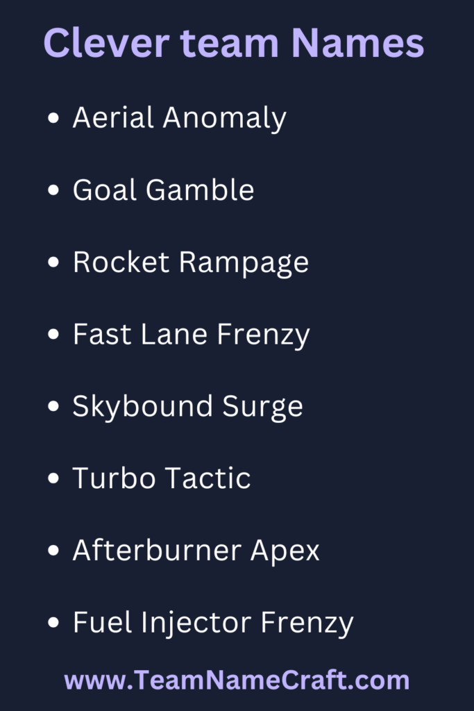 Rocket League team Names