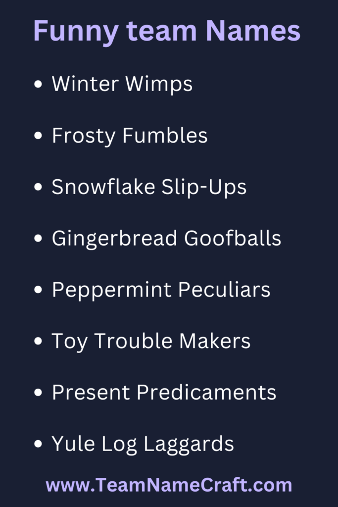 funny team names