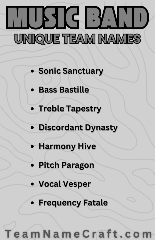 unique Music Band Team Names