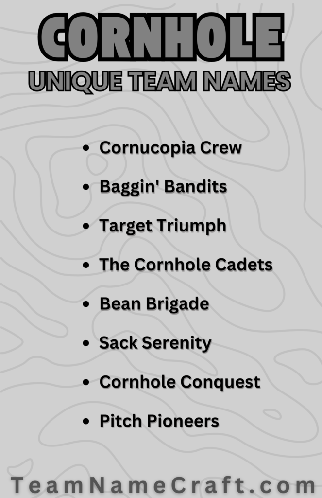 Unique Cornhole Team Names