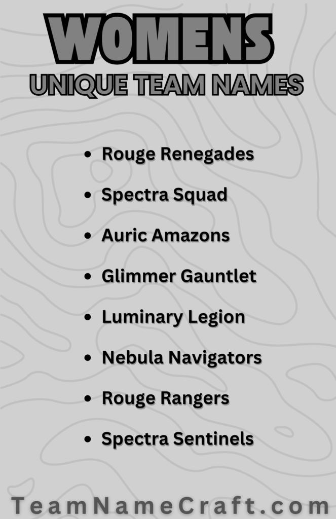 Unique Women Team Names