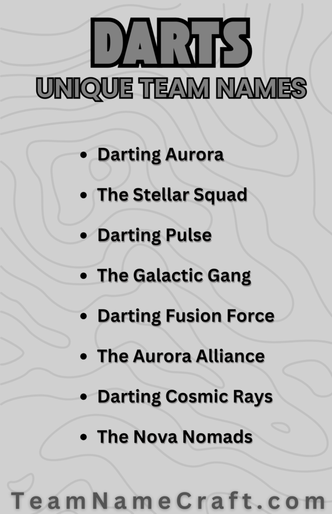 Unique Darts Team Names