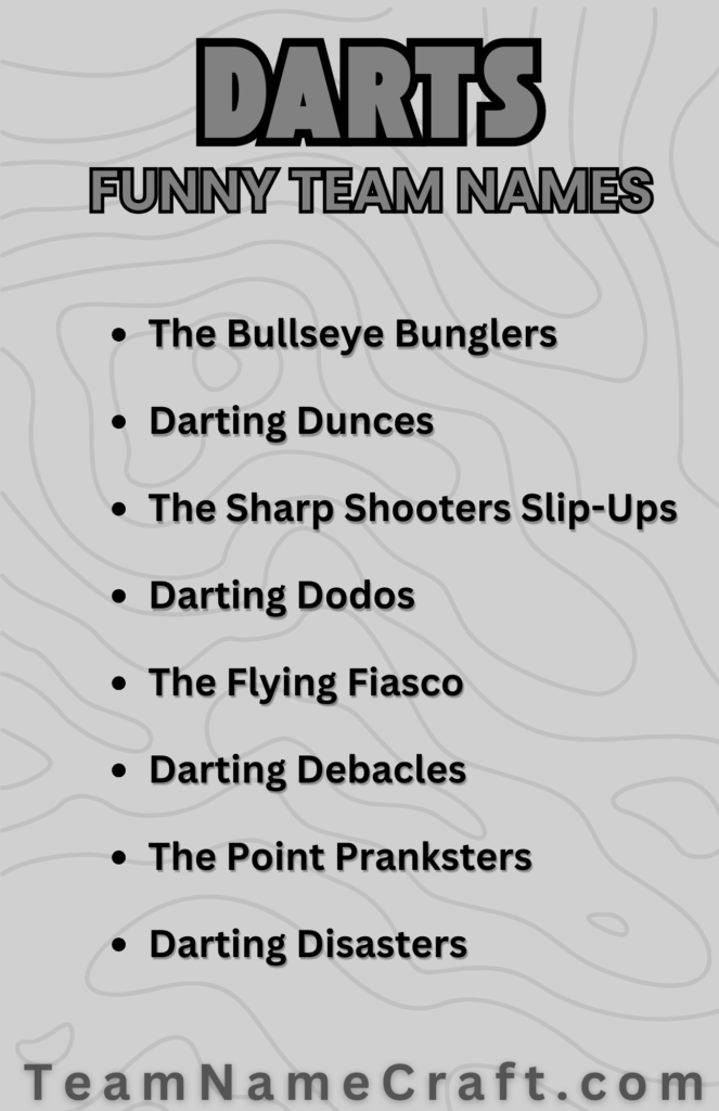 Funny Darts Team Names