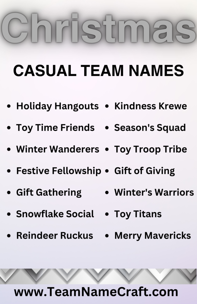 casual team names