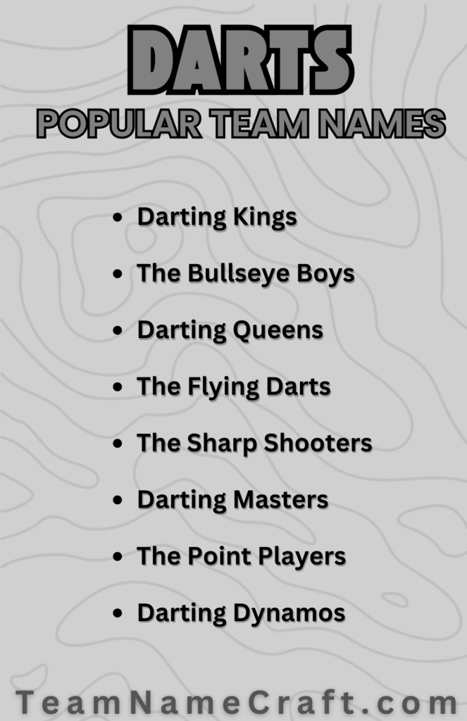 Darts Team Names