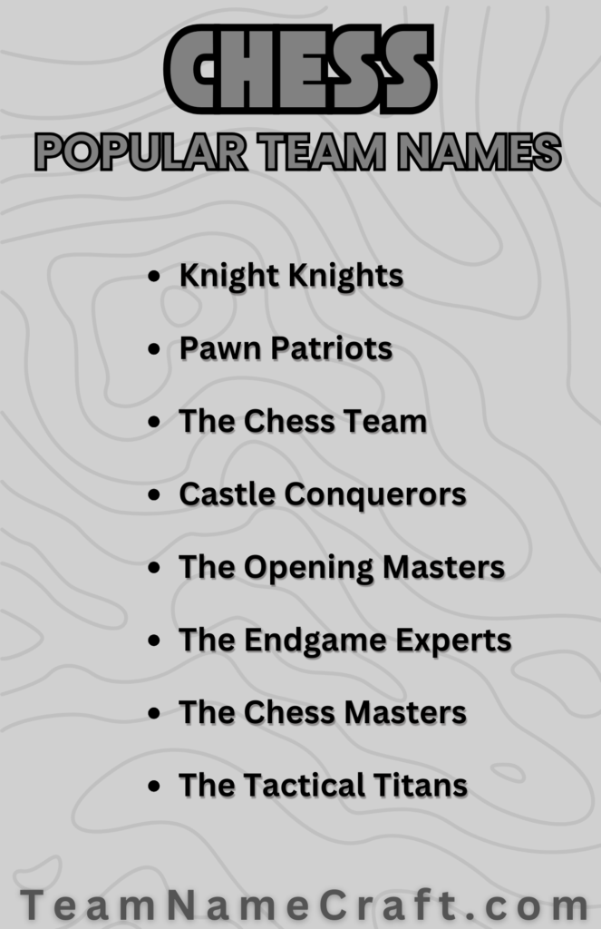 Popular Chess Team Names