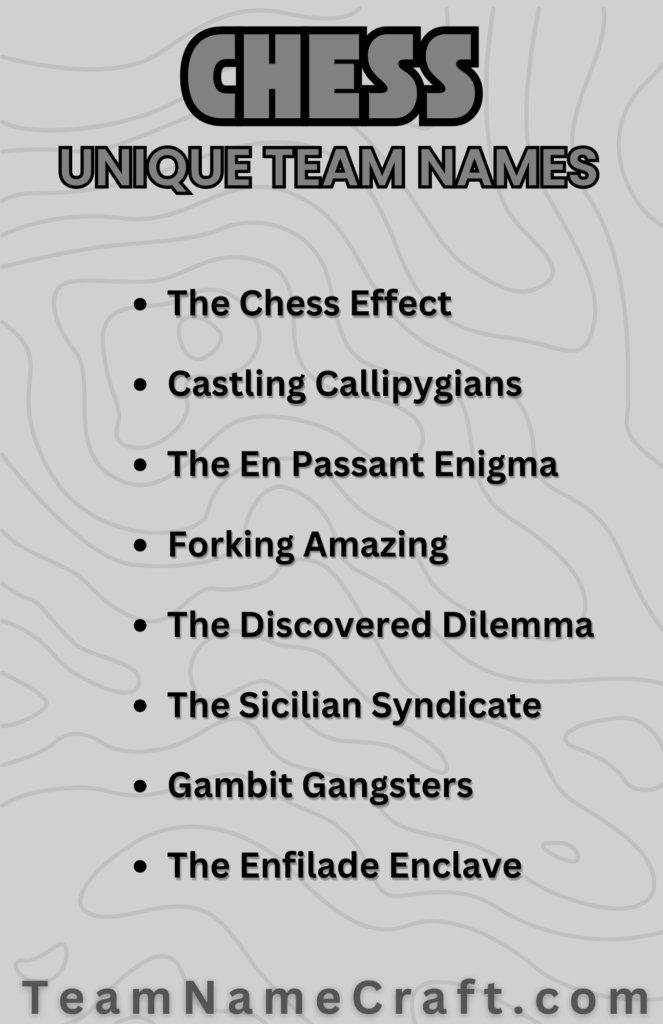 Unique Chess Team Names