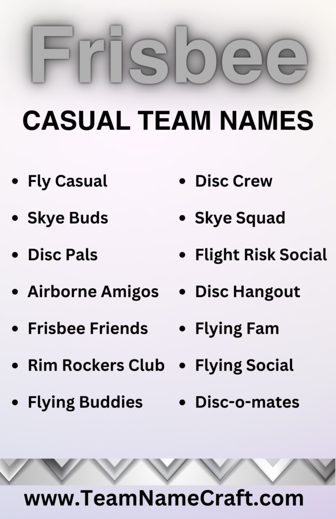 Casual Team Names