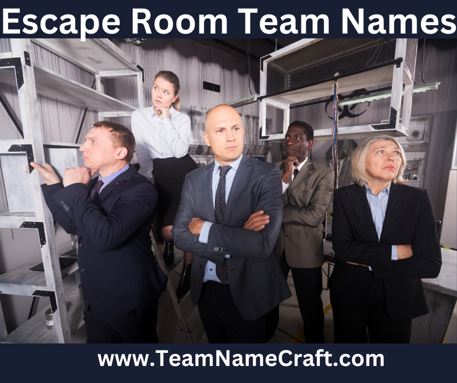 Escape room team names