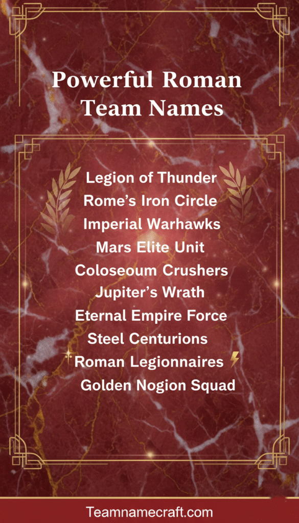 Powerful Roman Team Names