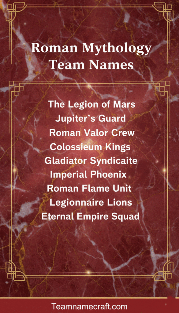 Roman Mythology Team Names