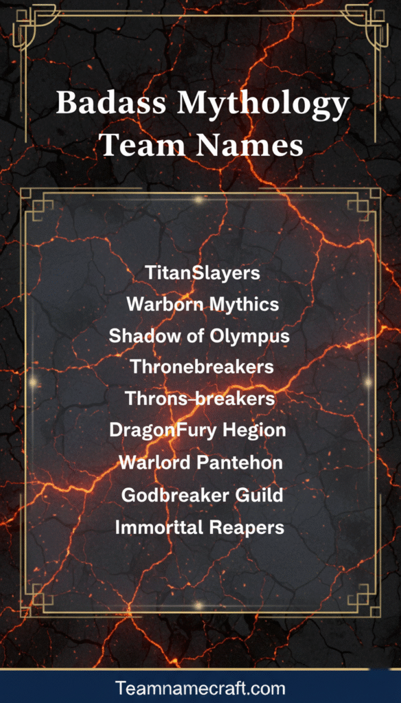 Badass Mythology Team Names