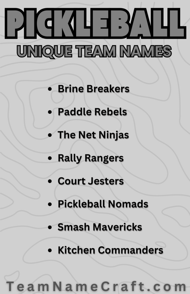 Pickleball Team Names