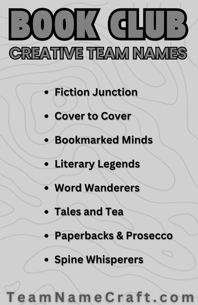 Creative Book Club Names