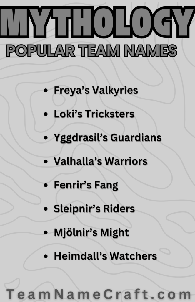 Norse Mythology Team Names