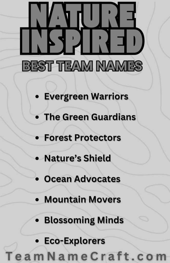 Nature-inspired team names