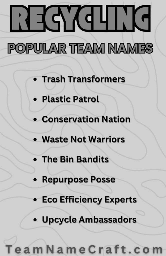 Sustainable team names