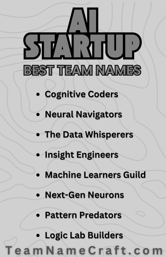 AI and Machine Learning Startup Team Names