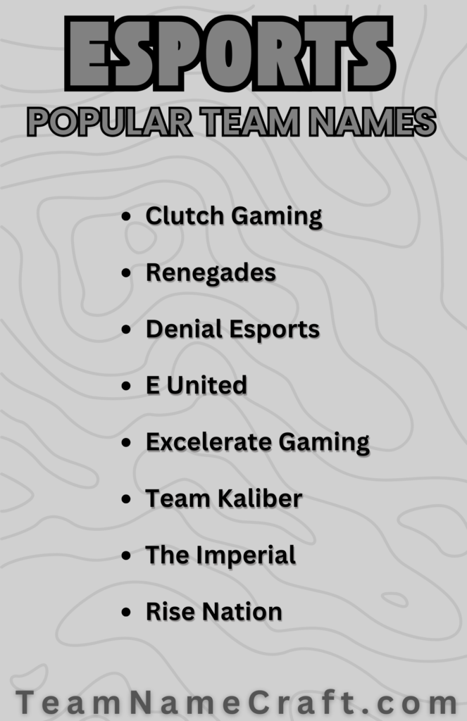 Esports team names