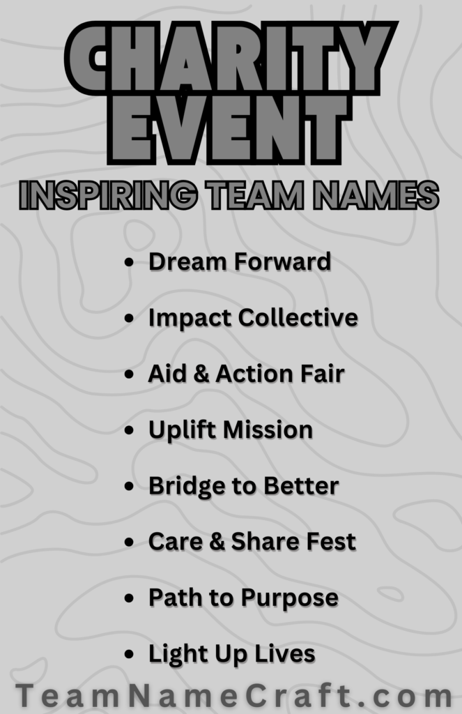 Inspiring Charity Event Names