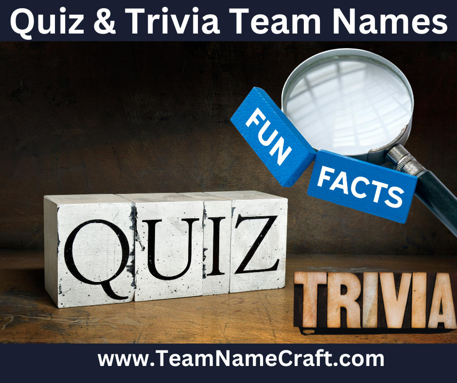 Trivia Team Names