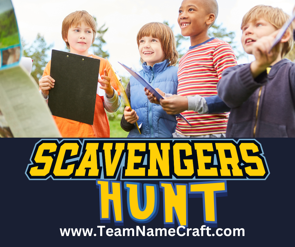 Cool scavenger hunt team names