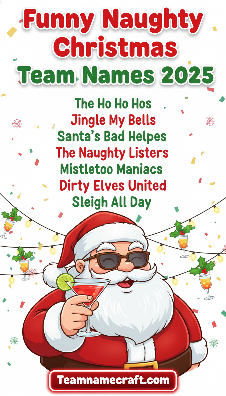 Funny Naughty Christmas Team Names