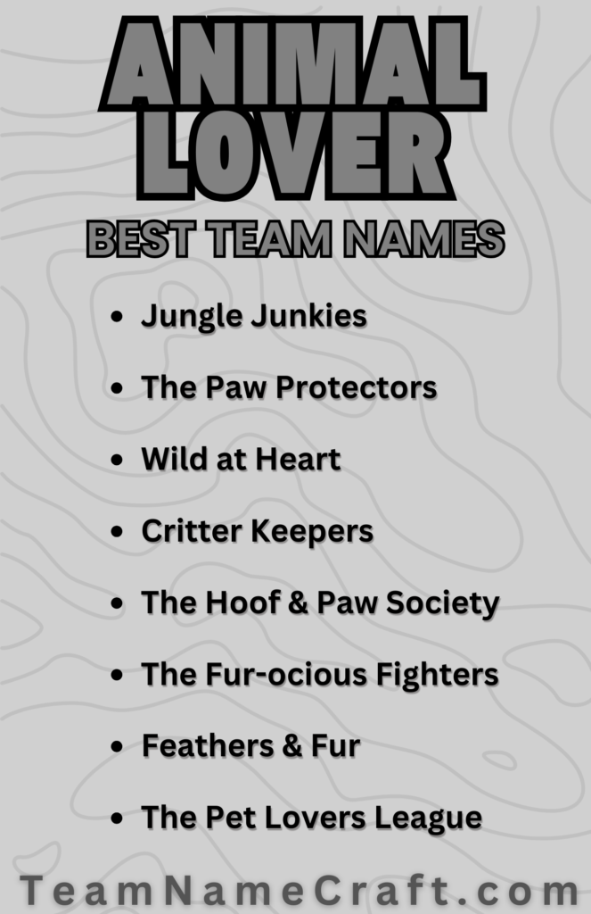 Pet-Themed Team Names