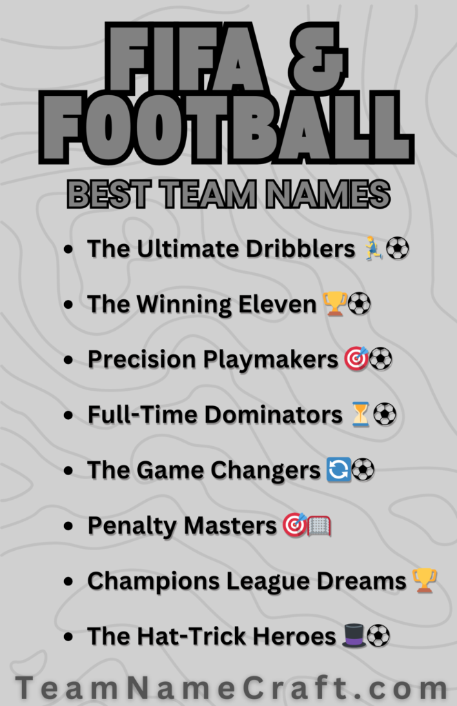 FIFA Team Names for gamers