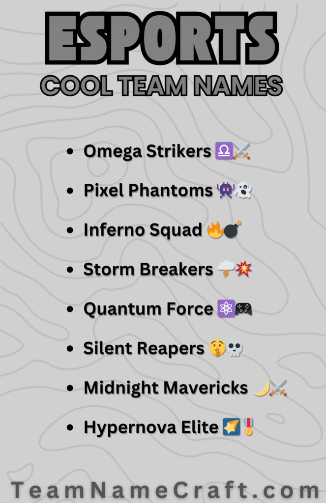 Cool Esports Team Names