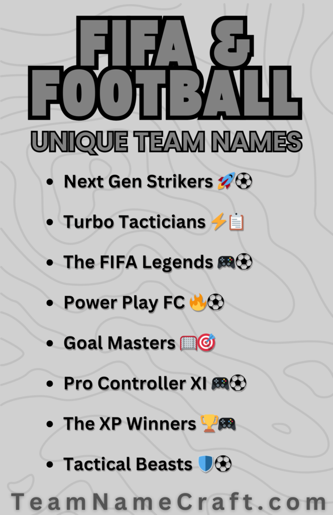 FIFA Team Names for gamers