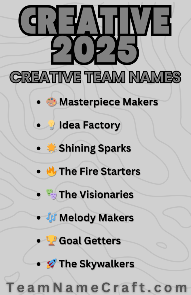 Creative Team Name Ideas