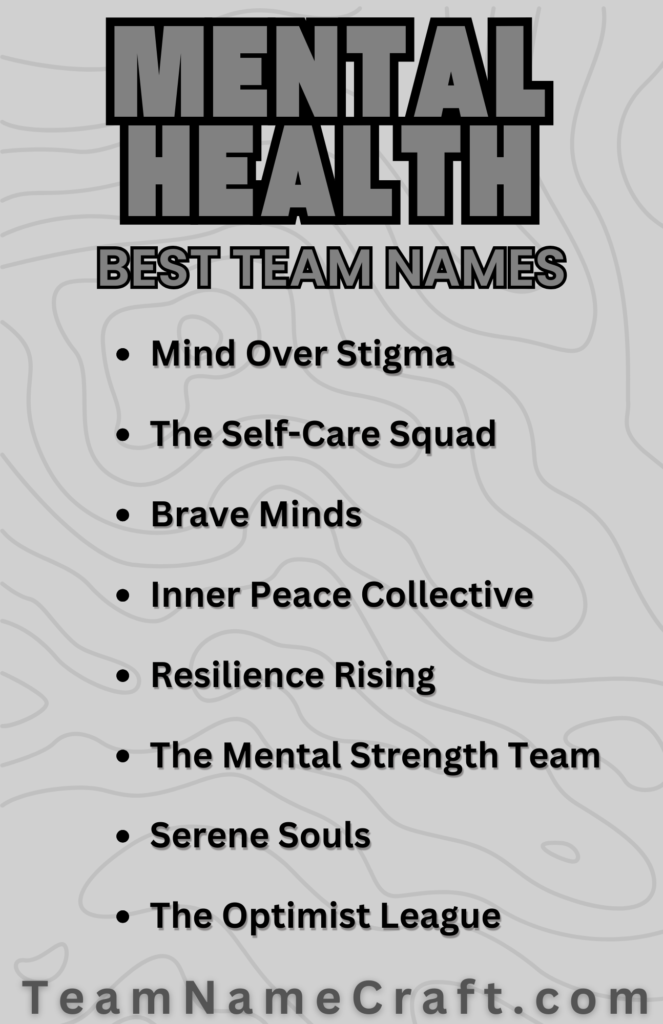 Mental Health Team Names