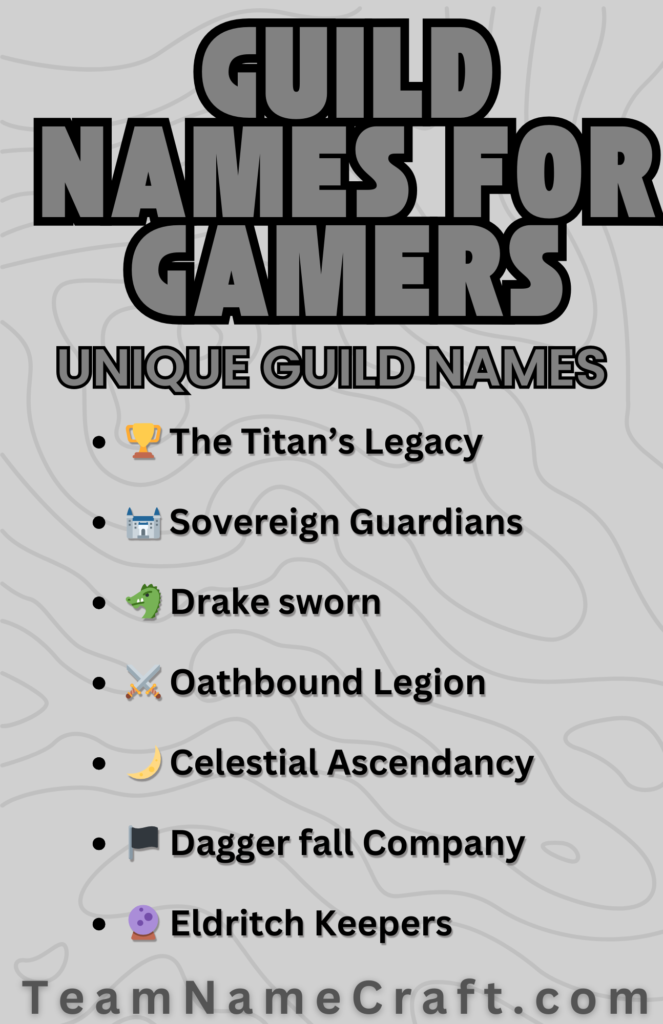 Best Fantasy-Themed Guild Names for Gamers