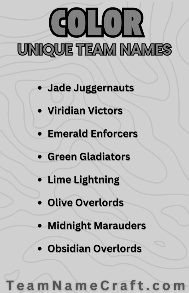 Color Team Names