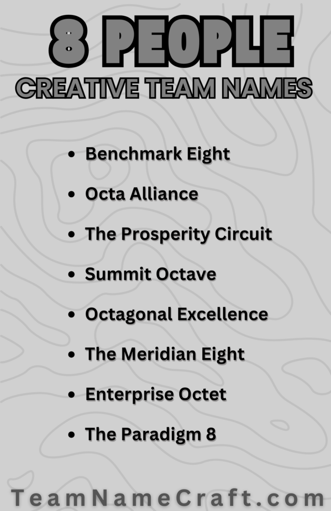 Team Names for Groups of 8 People