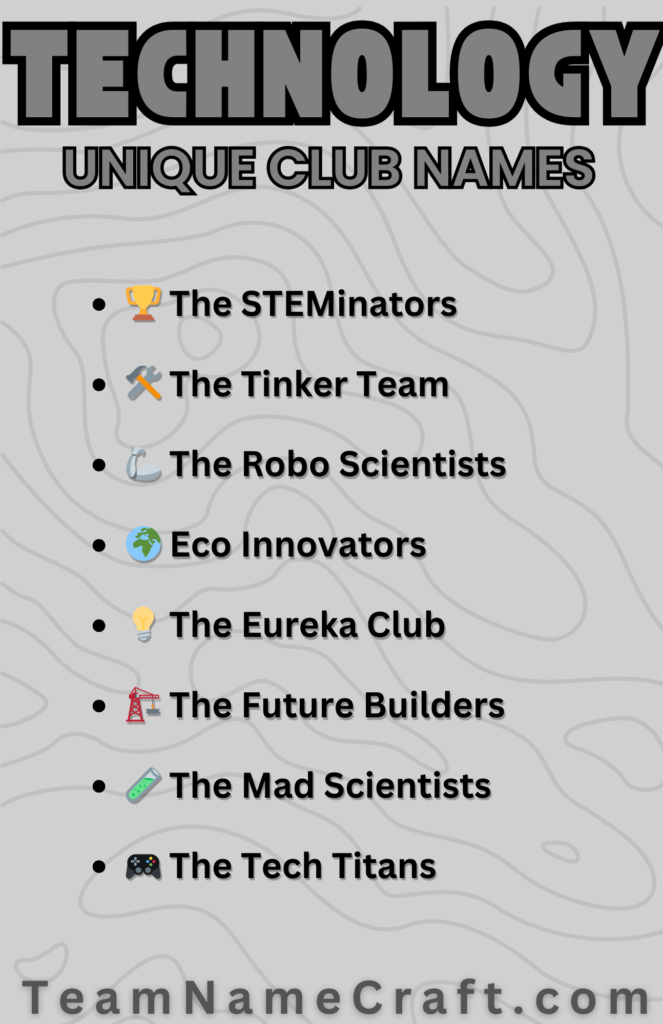 Cool Science & Technology Club Name Ideas