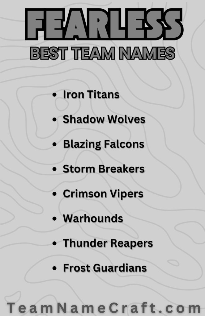 fearless team names