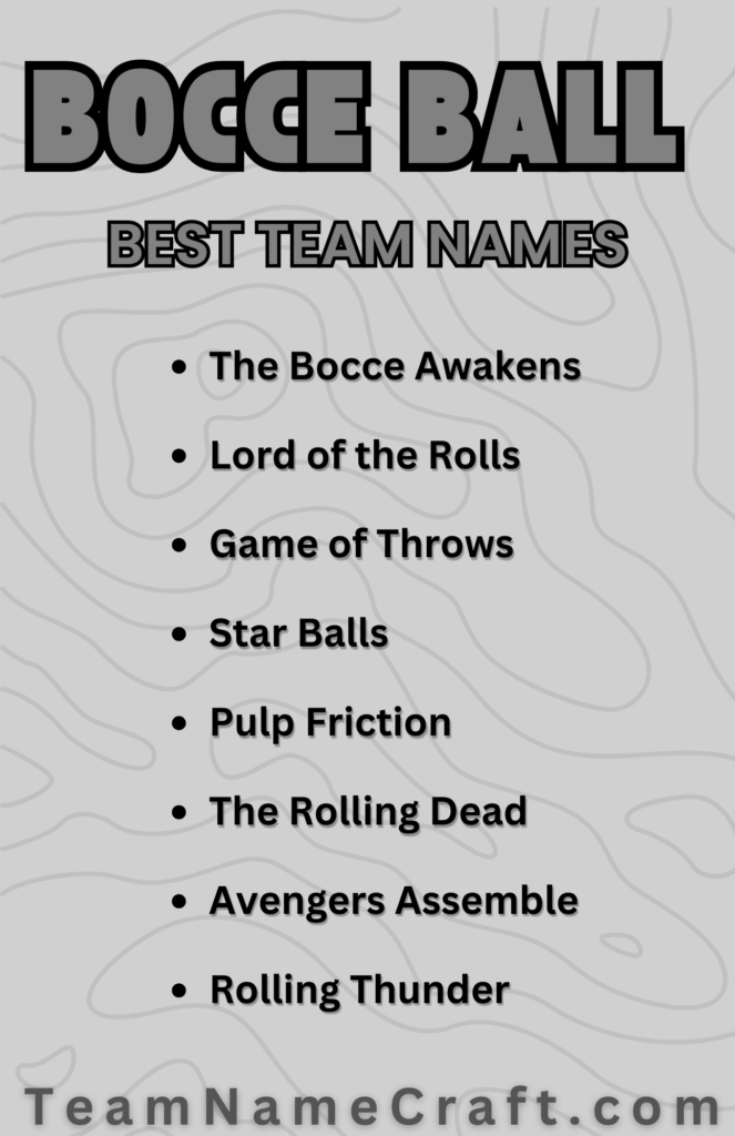 Catchy Team Names