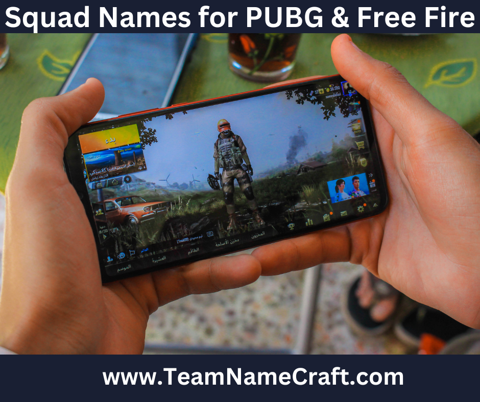 Creative Duo & Squad Names for PUBG & Free Fire