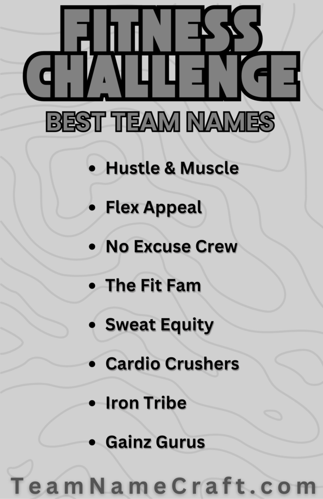 Fitness Challenge Team Names