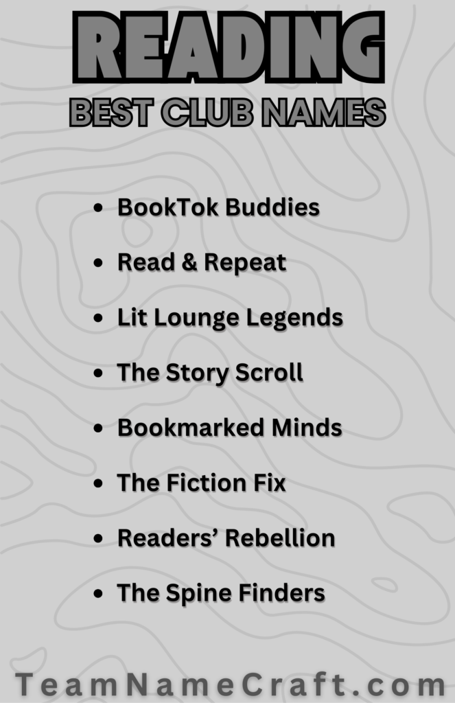 Trending Reading Club Names for Student Book Lovers